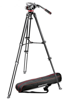 Manfrotto MVH502A Fluid Head and MVT502AM Tripod with Carrying Bag